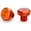 Puig 21804T Tappo coprifiletto specchietto finitura pulita in alluminio anodizzato per coprire le filettature del manubrio, Arancione