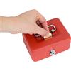 ARREGUI Elegant C9004 Cassetta di sicurezza con chiave per contare e trasportare denaro | Cassetta Portavalori in acciaio con fessura | Cassaforte portatile de 12,5 cm di larghezza | Rossa