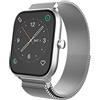 Trevi T-FIT 260 PLUS Smartwatch Orologio Smart Fitness Band con Rilevamento Temperatura Corporea e Pressione Sanguigna, Bluetooth, Controllo Salute e Stato Benessere, Resistente all'Acqua IP68, Silver