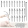 Ahaimy 200PCS Chiodi Doppia Testa Muro, Lunghezza 100 Mm, Chiodo Doppia Testa Filetto Base, Chiodo Doppia Testa, Chiodo Doppio Battiscopa, Per Tracce, Viti Di Sicurezza Invisibili Strumento Manica
