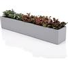 Ten-stone 14,5 pollici grigio non smaltato rettangolo cemento succulente fioriera davanzale scatole