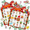 JOYIN 28 biglietti di Natale per bingo (5 x 5) per attività familiari per bambini, giochi di carte da festa, giochi di aula scolastica, forniture per bomboniere in Turchia.