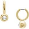 Fossil Women's Brass or sterling silver with hoop closure Earrings