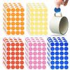 QOWUXHZ 480 Pezzi Bollini Adesivi Colorati 30 Mm Adesivi Rotondi Colorati Etichette Adesive Bollini Rotonde 5 colori
