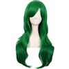 MapofBeauty 28 Pollic/70 cm Da Donna Uso Quotidiano Capelli Ricci Moda Cosplay Costume Anime Parrucche (Erba Verde)