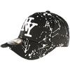 Hip Hop Honour - Berretto NY nero e bianco, stile Streetwear Baseball Paynter, unisex Nero Taglia Unica