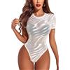 Body Donna Lingerie Sexy A Rete - Manica Lunga, Trasparente, Sottogiacca, Taglie M-2XL - Foto 6