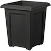 Altuna Stewart 9299005 - Vaso Quadrato Regency, 40 cm, Colore: Nero