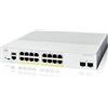 Cisco Catalyst 1200-16P-2G Smart Switch, 16 porte GE, PoE, 2 porte SFP 1GE, protezione limitata a vita (C1200-16P-2G)