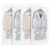 GQC - Sacchetti sottovuoto vestiti da appendere, 4 pezzi, Vacuum storage bags salvaspazio per vestiti, organizer per armadio, Sacchetti vestitii trasparente e riutilizzabile, (4 lunghi 145 x 70 cm)