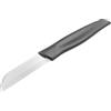 Nirosta Basic Coltello per verdure 17 cm, lama curva da 7 cm in acciaio inox, ottimo per tritare, tritare e sbucciare verdure con facilità manico in plastica nera, impugnatura comoda, 1 pz.