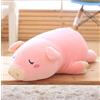 NatureMan Cuscino in peluche a forma di maialino, rosa, morbido, da abbracciare, divertente, simpatico maialino, giocattolo per Natale, compleanno, fidanzata, regalo (55 cm)