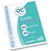 Blasetti Ricambi Rinforzati - Confezione da 40 fogli a righe formato A4, Rigatura 0C, fogli di ricambio per raccoglitori e copertine ad anelli, fogli di carta ricaricabili da 80gr