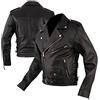 A-Pro Chiodo Giacca Giubbotto Giubbino Pelle Moto Classico Lacci Nero L