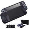 Hikfly Gel di Silicone Grip Antisdrucciolevole Coprire i Kit di Protezione Protezioni della pelle per Nintendo Switch Console e Joy-Con Controller con 8pcs Gel di Silicone Thumb grips Tappi (Nero)