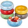 Belle Vous 6 Ciotole Cucina - Set Ciotoline Ceramica - Coppette per Aperitivo o Colazione - da Ramen e Gelato - Ciotola per Microonde e Lavastoviglie - Piatti Fondi Colorati 300 ml