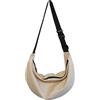 FairyCity Mezzaluna Crossbody Borsa a tracolla per uomo e donna, in tinta unita, portatile, casual, con tracolla regolabile, Fcd8002kaki