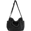 Jywmsc Borsa Tote in Denim da Donna, Borsa Tote in Tela con Cerniera, Borse a Tracolla Casual a Tracolla di Grande Capacità Borse in Denim