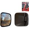 Generic Autoplan Specchietto Retrovisore Esterno Specchietto Laterale Universale 18 cm x 18 cm per Furgone Camion Auto Trattore Escavatore Sinistra Destra E9