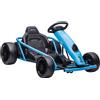 HOMCOM Go-Kart Elettrico per Bambini 8-12 Anni in PP e Metallo Blu e Nero