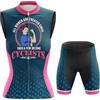 Mydawan Abbigliamento Ciclismo Donna Completo Bici MTB Estivo,Maglia Ciclista Maglietta da Ciclo Senza Maniche Gilet e Pantaloncini Shorts con 19D Gel Imbottiti,Tuta da Bicicletta Asciugatura Rapida|5,S