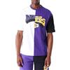 New Era NBA LA Lakers Half Pinstripe Oversized T-Shirt, Lilla, S