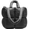 MadGrandeur Puffer Tote Bag Donna Lucido Trapuntato Puffy Tote Bag Down Imbottito Borsa a Spalla Carina Borsa Estetica, Z-nero, Large