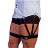 NV Holders: S-Holder - supporti per camicie di alta qualità, reggicalze, giarrettiere per camicie da uomo, nero, S (48/53 cm)