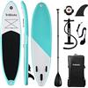 Triclicks Tavole da Sup Gonfiabili 300 X 75 X 15 Cm Stand Up Paddle Board Gonfiabile Tavola da Surf Gonfiabile Tavola da Paddle Gonfiabile con Pagaia, Pompa a Mano, Guinzaglio e Zaino