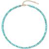 COAI Collana Donna Turchese Sintetico Verde-Azzurro, Collana Perline di Pietre Dure Semipreziose Sfaccettate da Donna