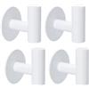 Segus Appendini Bagno, 4 Pezzi Ganci Adesivi in Acciaio Inox, Appendiabiti Adesivo Impermeabile, Ganci Adesivi Muro per Camera da Letto, Guardaroba, Cucina (Bianco)