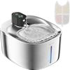 APETDOLA Fontana per Gatti Senza Fili, 4L Fontana per Gatti in Acciaio Inossidabile Cordless, Distributore acqua Gatti Cani con Sensore Automatico, Batteria da 4000mAh, Lavabile in Lavastoviglie——FS10proB