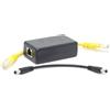 DSLRKIT 2.5G Gigabit Active PoE Splitter 12V 2A 24Watt DC 5.5x2.1mm Ethernet 802.3AT