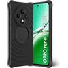 CAUHENYEE Cover per OPPO reno 12 F 4G&5G/OPPO reno 12 FS 4G&5G Custodia, Custodia Antiurto in Silicone TPU Morbido Ultra Sottile con Strato Protettivo per Fotocamera - Nero