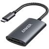 Anker Lettore di schede di memoria Anker PowerExpand 2 in 1 USB-C SD 4.0 con doppi connettori, compatibile con schede SDXC, SDHC, SD, MMC, RS-MMC, Micro SDXC, Micro SD, Micro SDHC, UHS-II e UHS-I