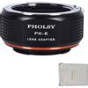 PHOLSY PK Adattatore per Obiettivo Pentax K sulla Fotocamera per Sony E, a1, a9-II, a7S III/II, a7R V/IV/III/II, a7 IV/III/II, a7, a7C, a6600 a6400 a6000 a3500, NEX 7/6 / 5T Serie, QX1, ZV-E10.