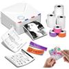 Phomemo M02S Mini Stampante Termica 300DPI, Stampante Fotografica Portatile Bluetooth con 6 rotoli di carta, Compatibile con iOS e Android, Dimensioni di Stampa: 53,15,25mm - Bianco