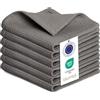Blumtal strofinacci cucina cotone 30x30cm in set da 6 - stracci cucina 100% cotone - canovacci cucina cotone lavabili a 60°C - asciugamani cucina con design a waffle - asciugapiatti - grigio