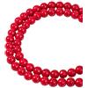 NBEADS 1 Fili 65Pcs/Filo 6 mm di Pietre Preziose Perle di Giada, Perline per Creare Gioielli, Red