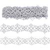 NBEADS Circa 3,9m Nastri da Ricamo A Cuore, 7,5cm Larghezza Adesiva Nuvola Pizzo Trim Ferro su Pizzo Fiore Metallico per Cucire Costumi Abiti Casa Decorazione Abbigliamento Accessori