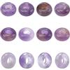NBEADS 12 perline europee in ametista naturale da 5 mm e 12 mm, a rondella, viola, per braccialetti fai da te, collane, gioielli