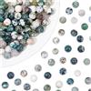 NBEADS 120Pz 8mm Perline di Agata Albero Naturale, Perline di Pietra Naturale per La Fabbricazione di Orecchini con Bracciale Collana Fai da Te, Foro: 0.8 mm
