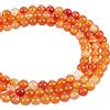 NBEADS 3 Fili Circa 135pz Perline di Pietra Naturale di Grado A, 8mm Perle Allentate di Corniola Naturale, Rotondi Perline di Pietre per La Creazione di Gioielli Bracciali Collane, Foro: 1 mm
