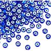 NBEADS 130pz Perline di Vetro Evil Eye - 6mm Blu Fatto A Mano Lampwork Piatto Rotondo Malocchio Turco Distanziatore per Gioielli Collana Bracciale Orecchini