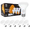 LUTW Lampadina LED E27 bianco caldo 3000 K, 9 W, lampadina spot LED E27 equivalente 60 W, alogena, 900 lm, lampadina riflettore R63 E27, angolo del fascio 120°, non dimmerabile, risparmio energetico