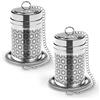 Reinmoson Infusore per tisane acciaio inox - 5 × 7,1 cm infusore tè a maglia extra fine, filtro tè infusione, colino filtro per tisane, confezione da 2, ideale per tè nero, rooibos