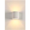 Pianeta Led APPLIQUE PORTALAMPADA LED DA MURO G9 11X10X10 CM IN RESINA DI GESSO W3134 (con lampada G9 NEUTRAL WHITE)