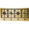 Foster 7640 009 - Piano Cottura in linea a gas Milano da 100 cm - 1080 x 49 cm - 4 fuochi - GOLD - Filotop - Griglie in ghisa