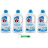 Beni Culinari 4 X Chanteclair Lavatrice Bicarbonato Detersivo Liquido per Lavatrice - Detersivo 28 lavaggi 1260 ml + portachiavi Beni Culinari