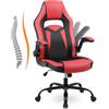 Youhauchair Sedia Gaming Economica, Sedia da Gaming con Braccioli Pieghevoli, Sedia Scrivania in Similpelle, Poltrona Gaming per Casa e Ufficio, Sedia Ufficio Ergonomica Fino a 150 kg